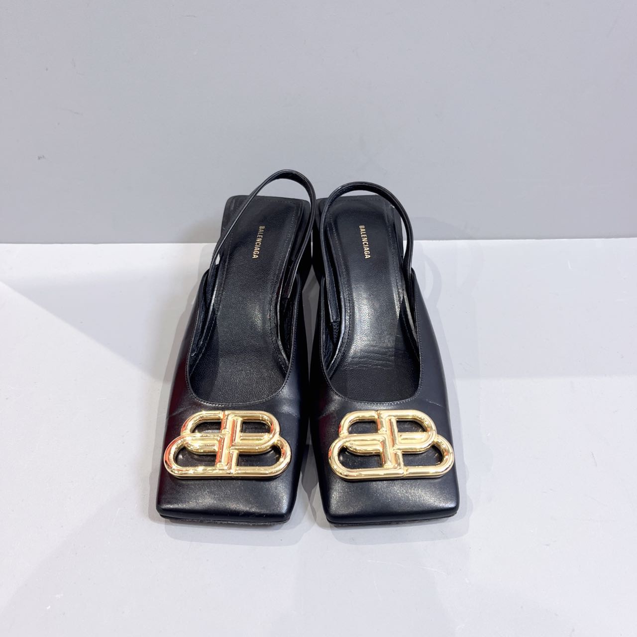 95新 Balenciaga/巴黎世家 黑色 高跟鞋35.5码 跟高5cm