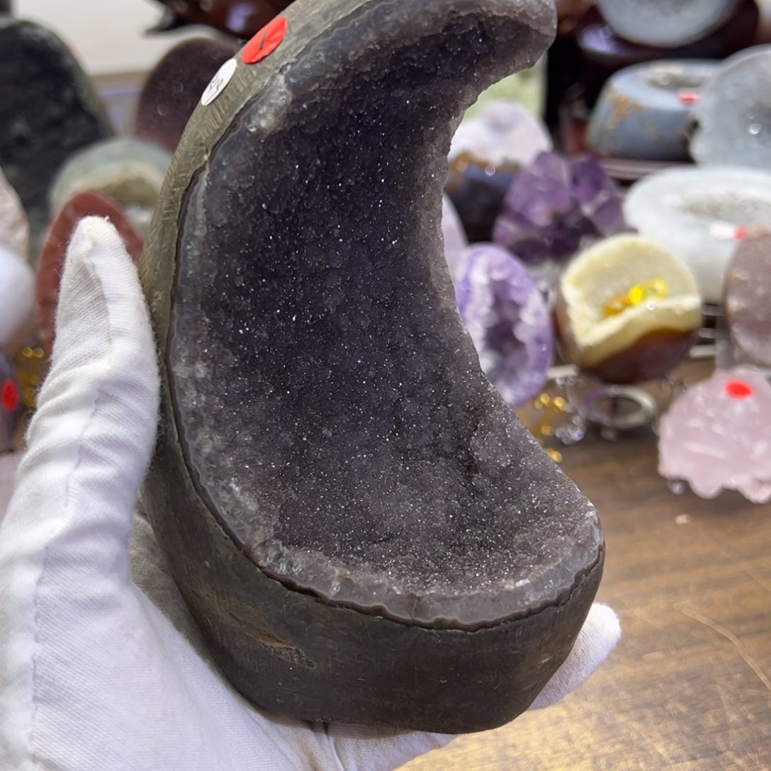 小***鸟未镶嵌珠宝半成品水晶月牙1