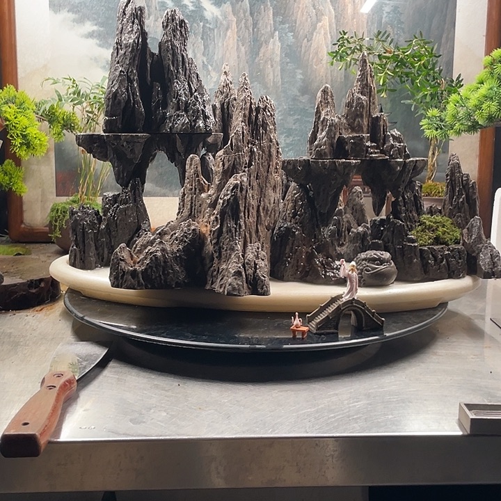 已***置无花朵鱼缸造景组合