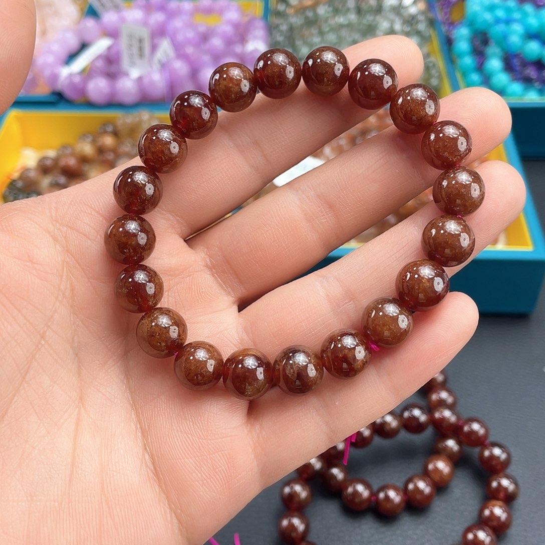 水晶手链未镶嵌石榴石