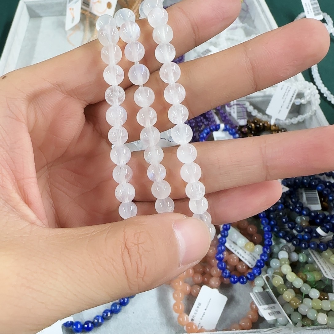 手链未镶嵌水晶3圈蓝月光