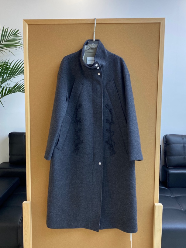 JR上衣｜『HQQ专属』绵羊毛长款时尚气质毛呢长款大衣外套110727