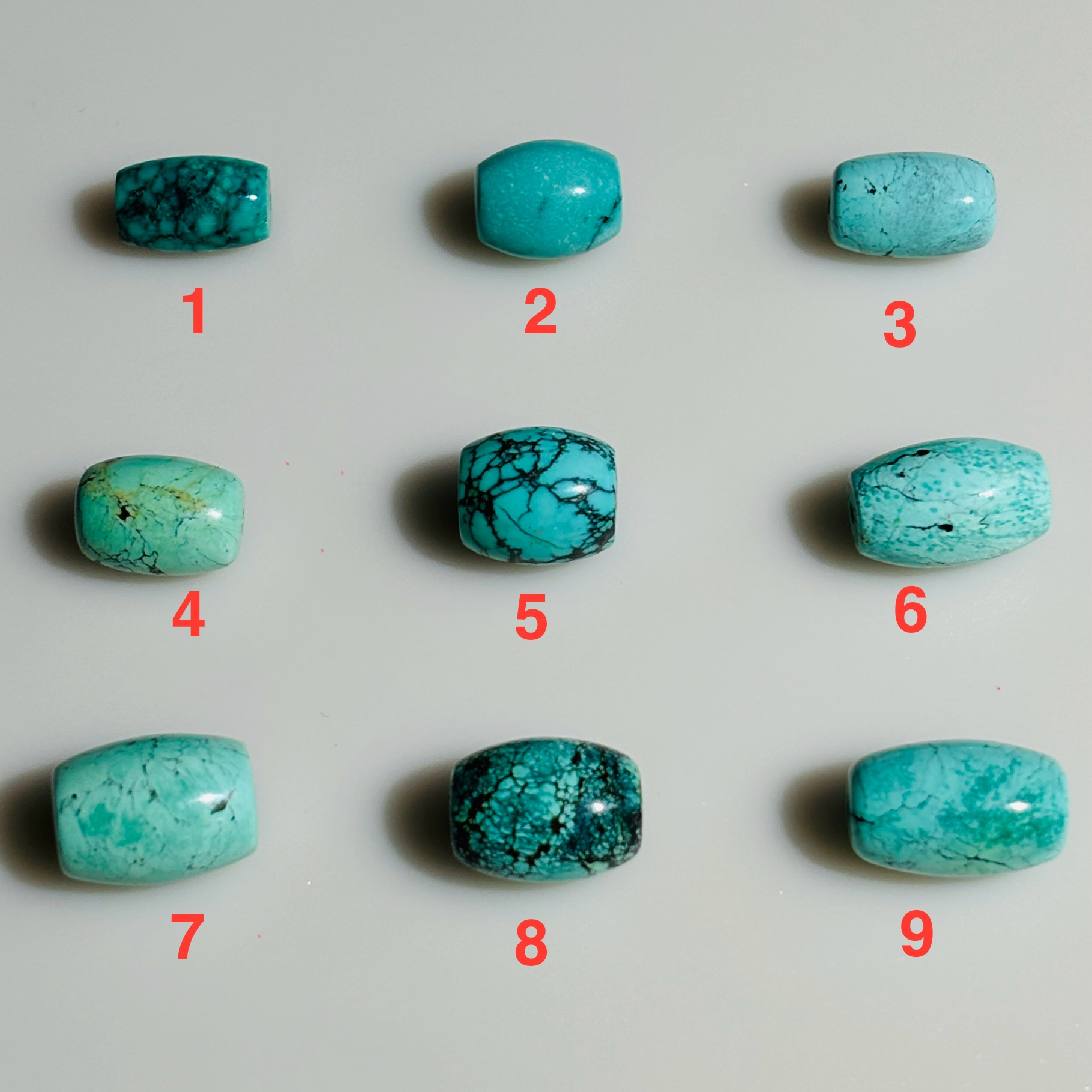 湖北十堰原矿绿松石桶珠配串配饰手绳吊坠锁骨饰品手工绿松石项链