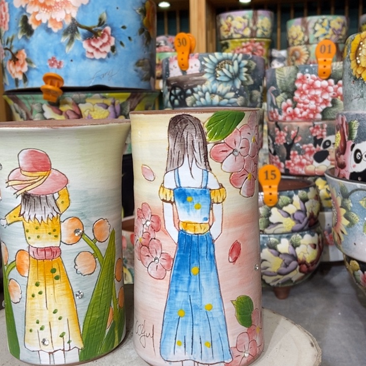 红陶景德镇艺术手绘作品