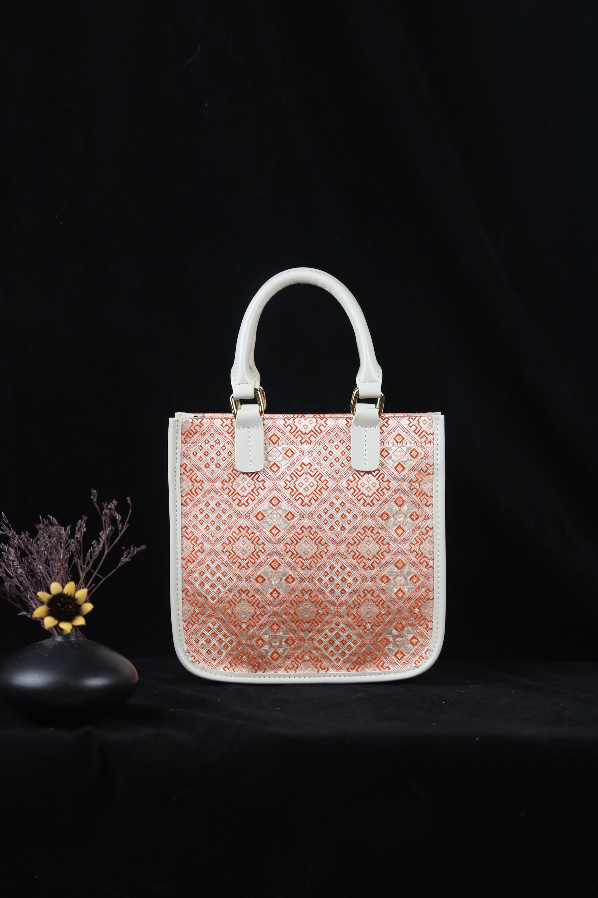 【顺丰包邮】壮锦包包小手提包（瑞鸟衔丰白）单肩包时尚轻奢气质百搭