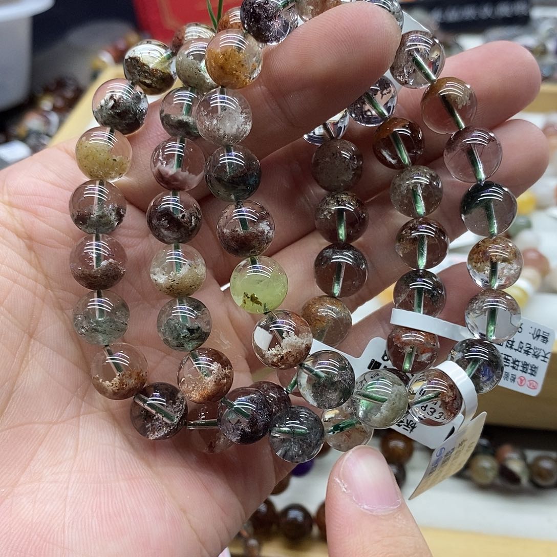 水晶手链未镶嵌多样性发货发一条