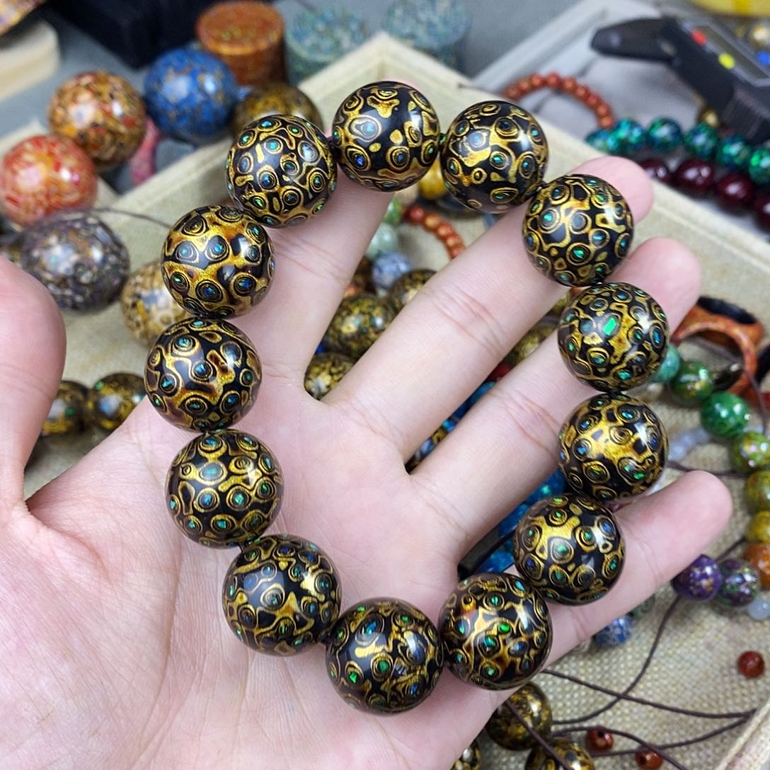 ****非遗手工 大漆工艺规格1.8cm 13颗一串