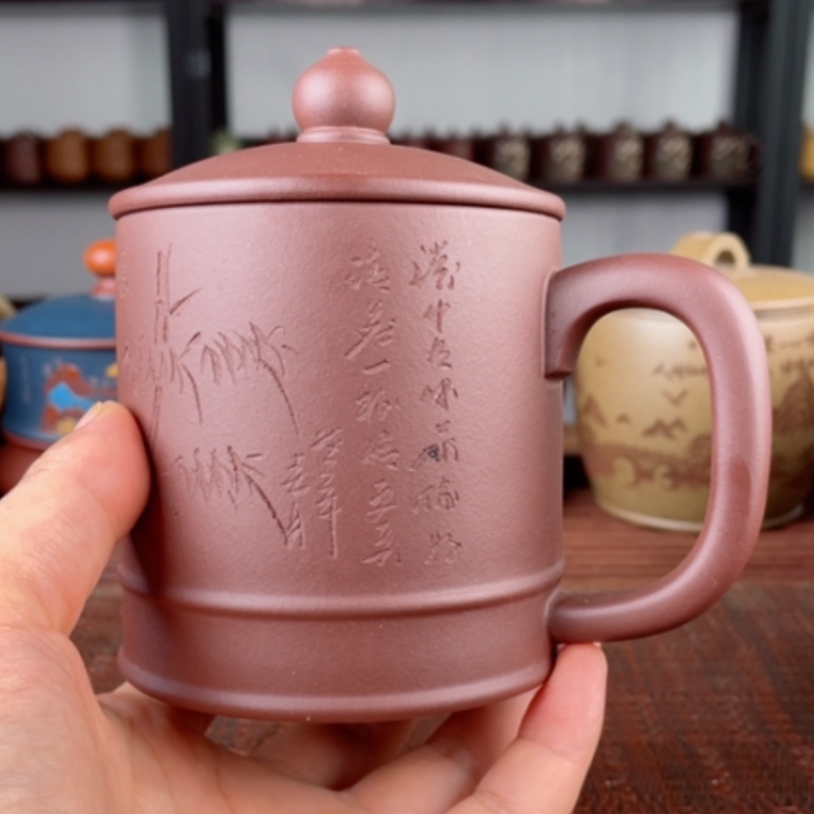 【闪购商品】茶杯紫砂宜兴原矿紫砂盖杯微瑕