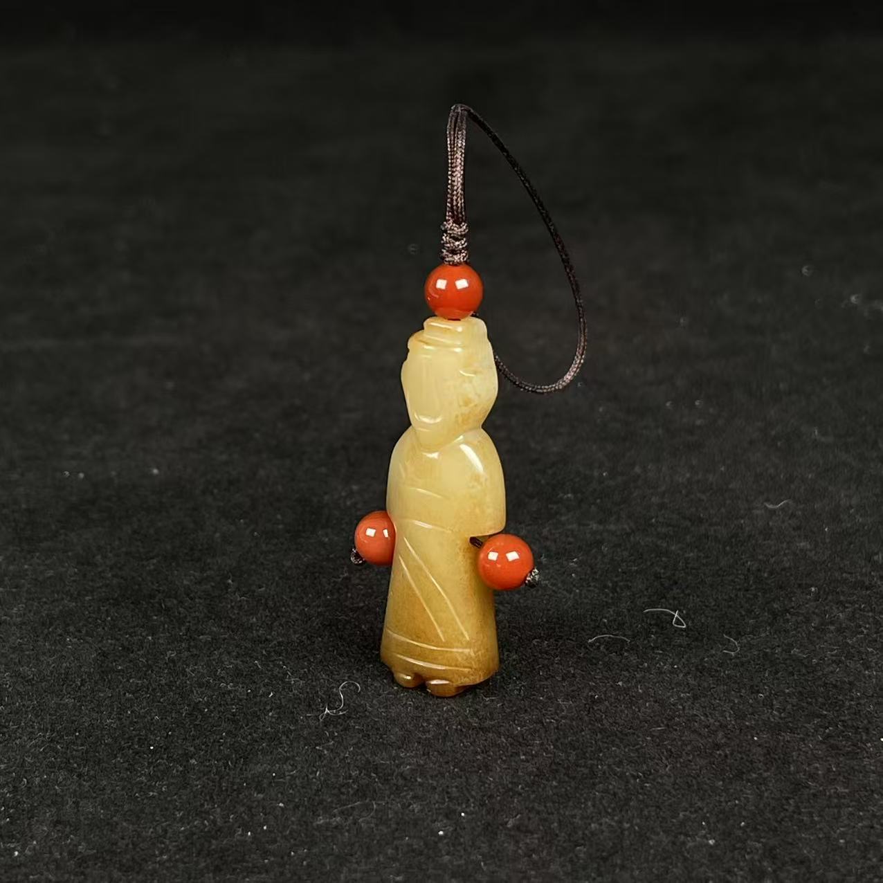 G123113/民国和田玉翁仲挂件