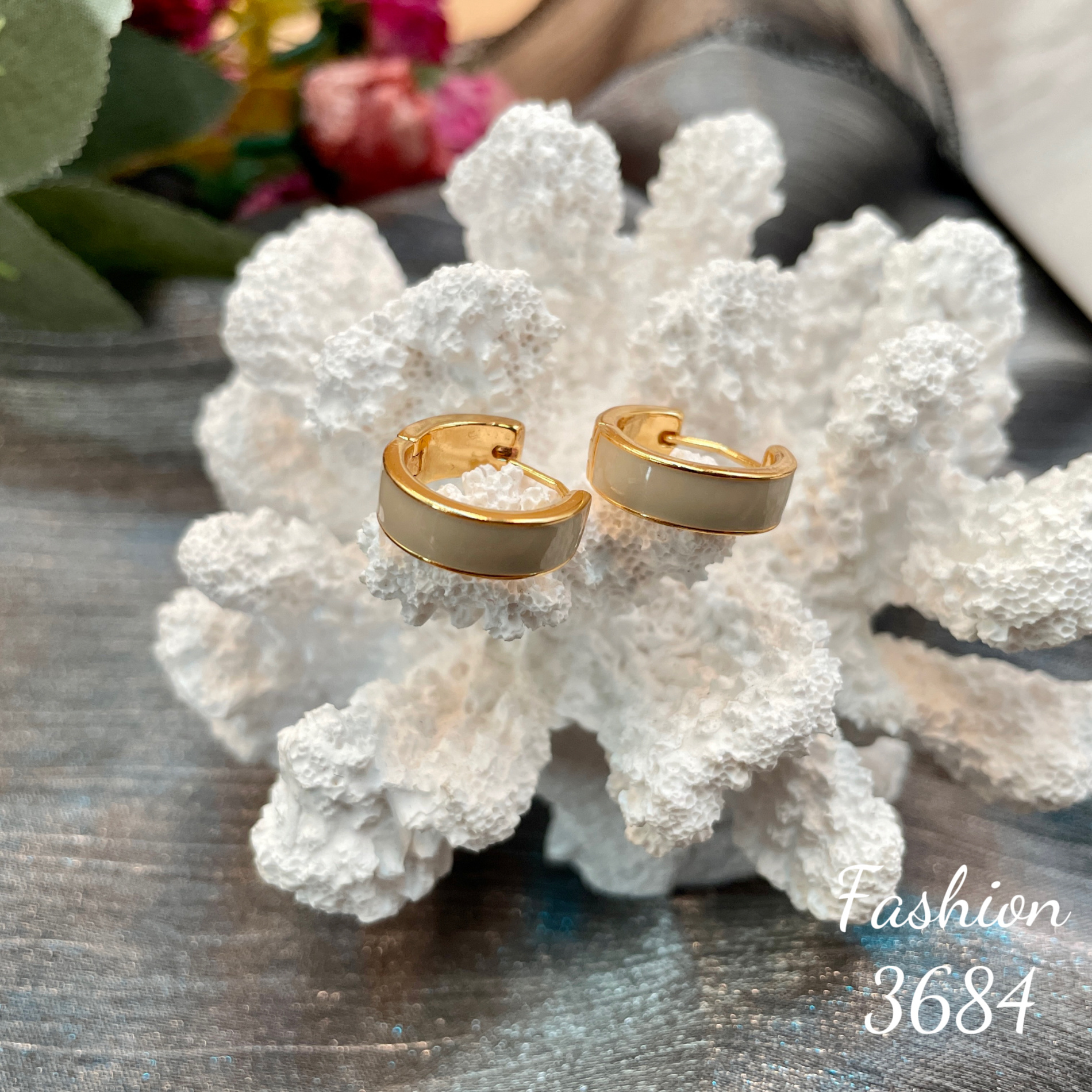 镀K金 设计师款耳饰~3684