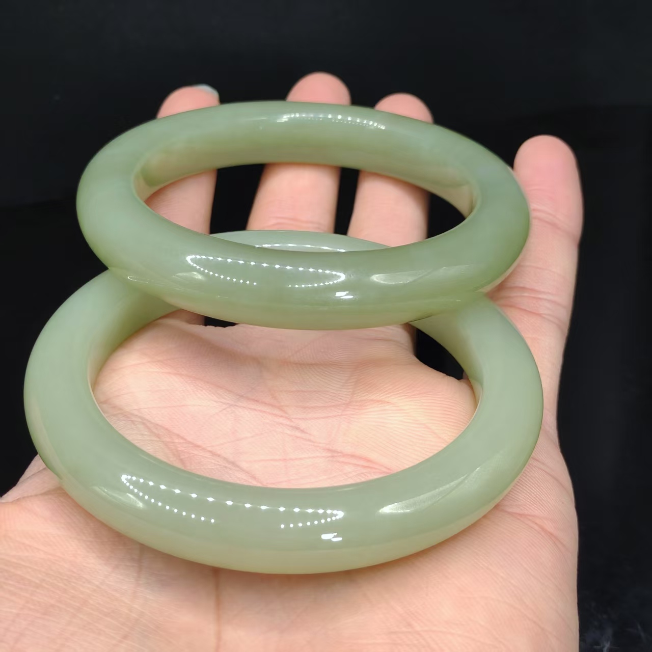 【龙龙严选】和田玉宽条手镯H31【多样性发其一】圈口52-62mm