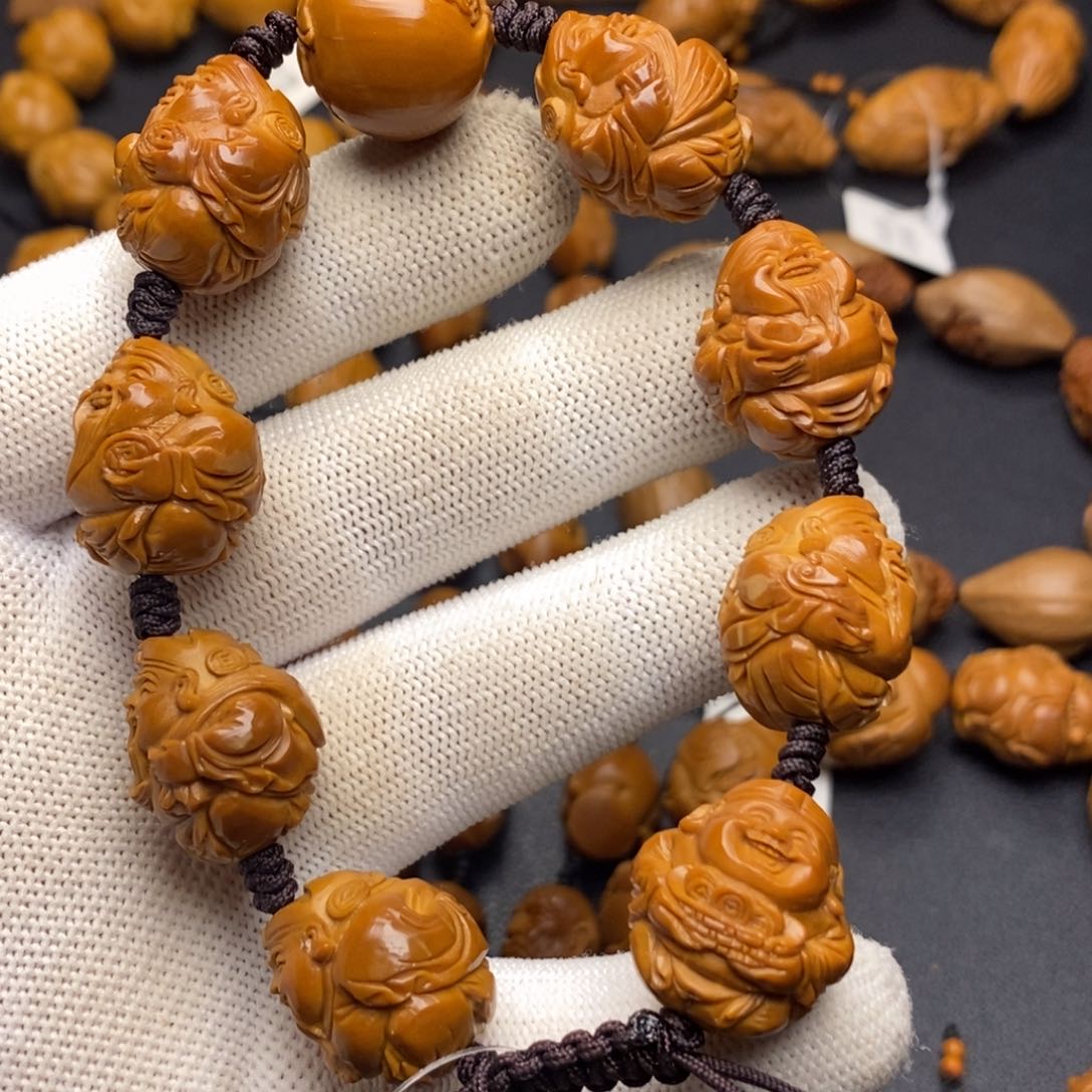 橄榄核手串/手链短圆财神