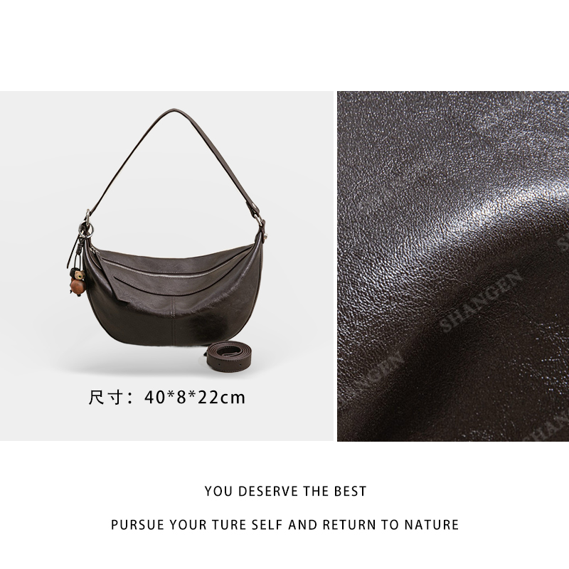 【尚恩CC】SK-63199-咖啡-轻奢百搭手提腋下新款斜跨女包