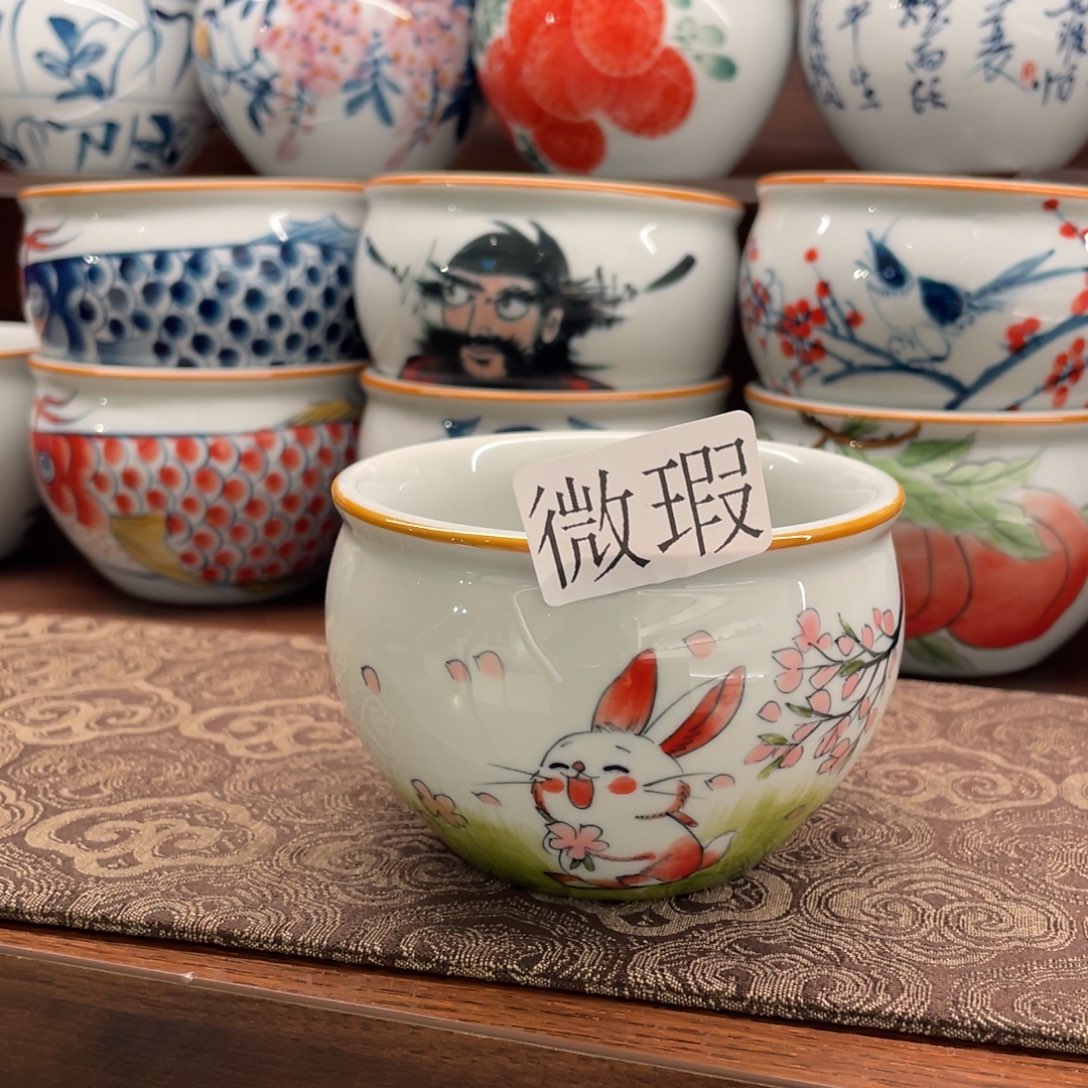 微瑕釉下彩纯手绘