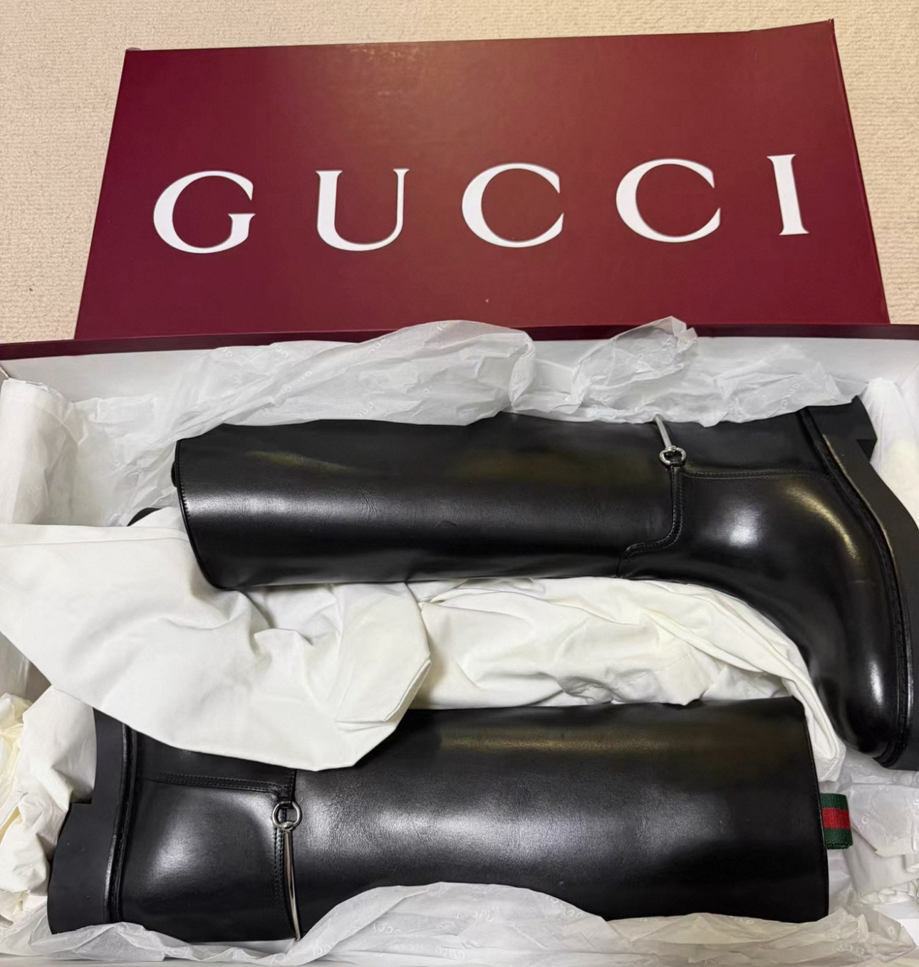 未使用 GUCCI/古驰 Gucci马衔扣长靴 37码