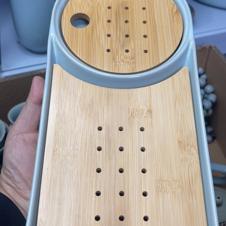 汝州原矿原釉微瑕茶盘