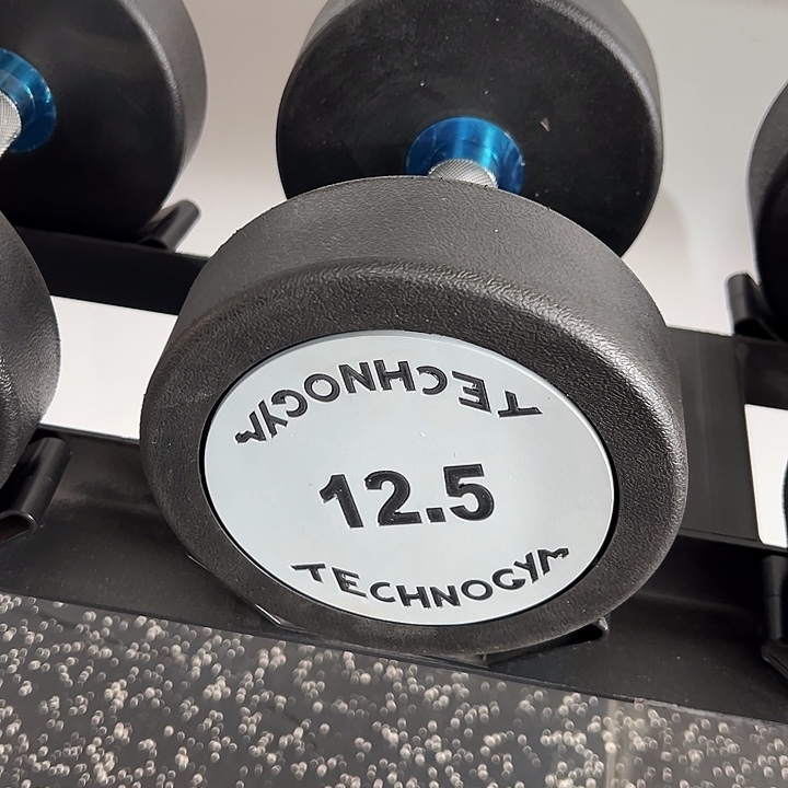 全新纯钢泰诺哑铃12.5公斤一对粉色