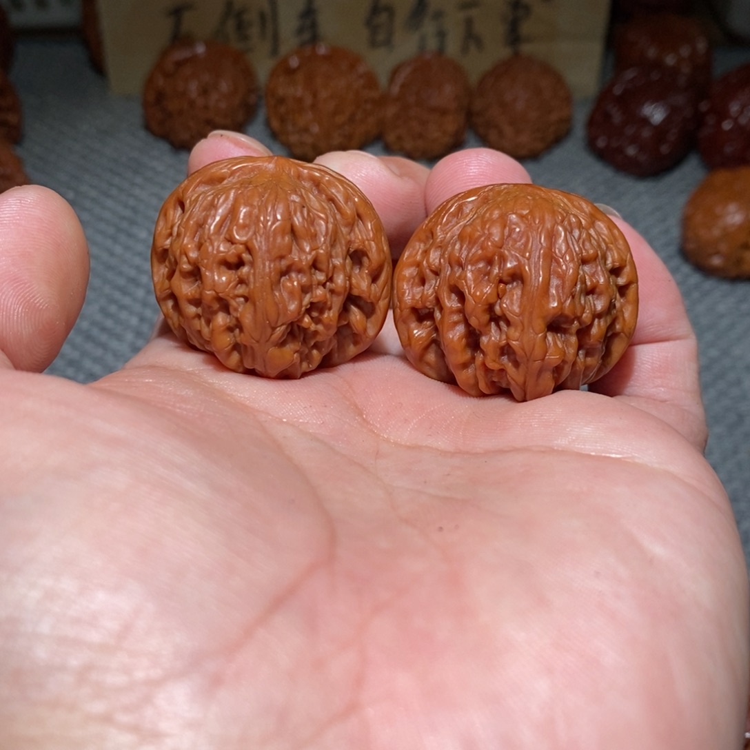 文玩核桃把件34磨盘