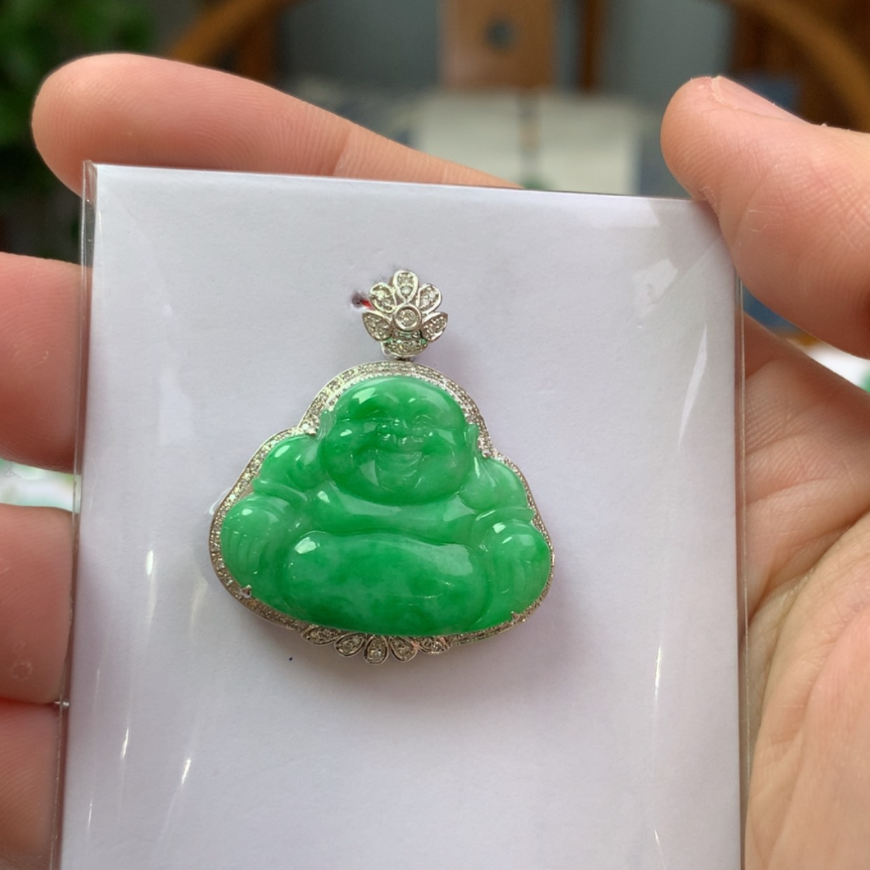 【闪购商品】翡翠颈饰18K金镶嵌翡翠首饰