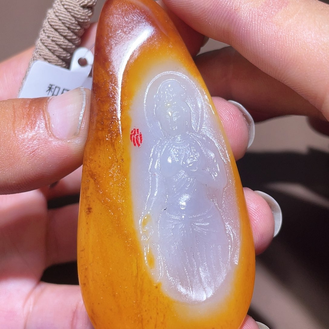和田玉未镶嵌挂件D2