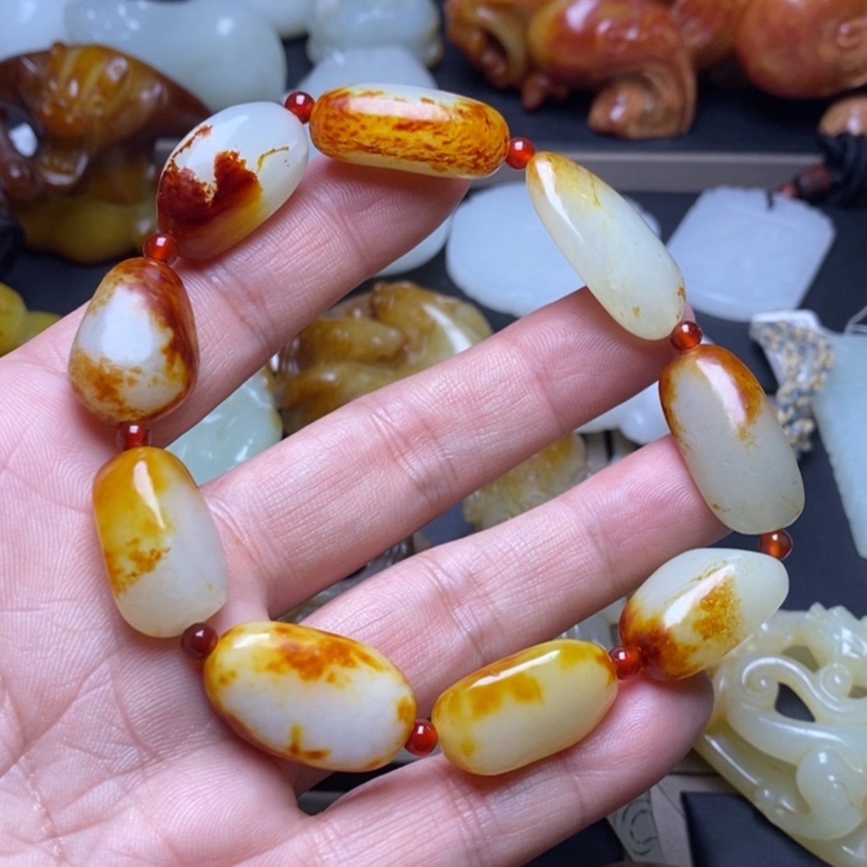 【闪购商品】和田玉（糖玉）颈饰未镶嵌一**雨