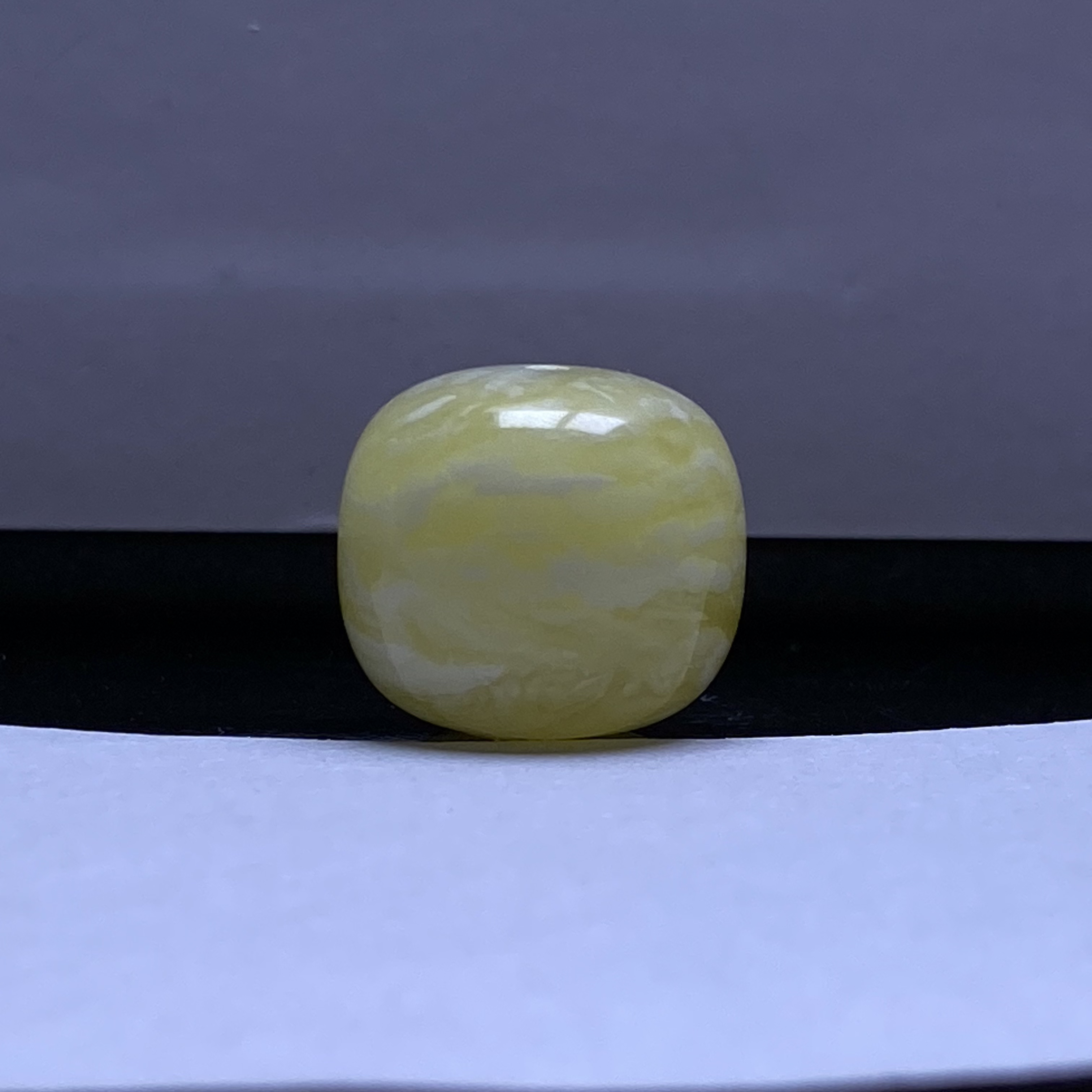琥珀蜜蜡瓷白蛋花细纹千层虎皮精品老型配饰单珠15.2mm