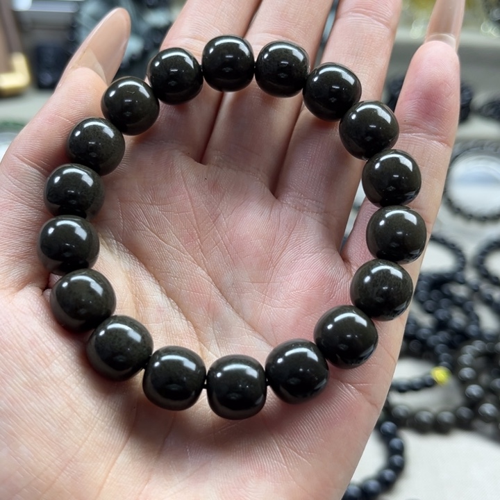 和田玉未镶嵌手链草花糖12老型