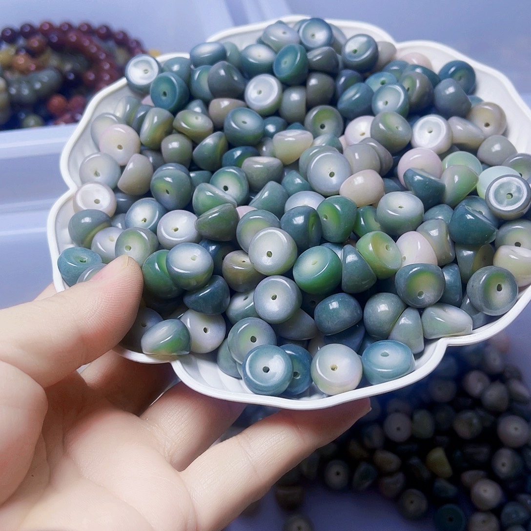 白玉菩提吊坠白玉菩提13微瑕蒜瓣30颗卡灯牌宠20颗