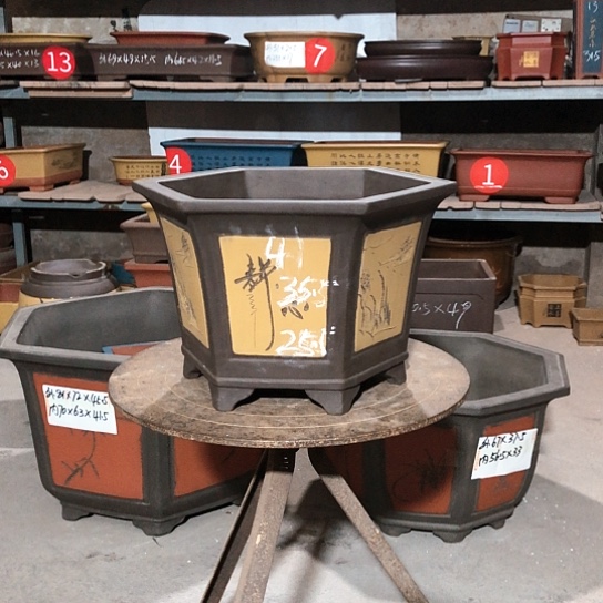 紫砂紫砂花盆包邮