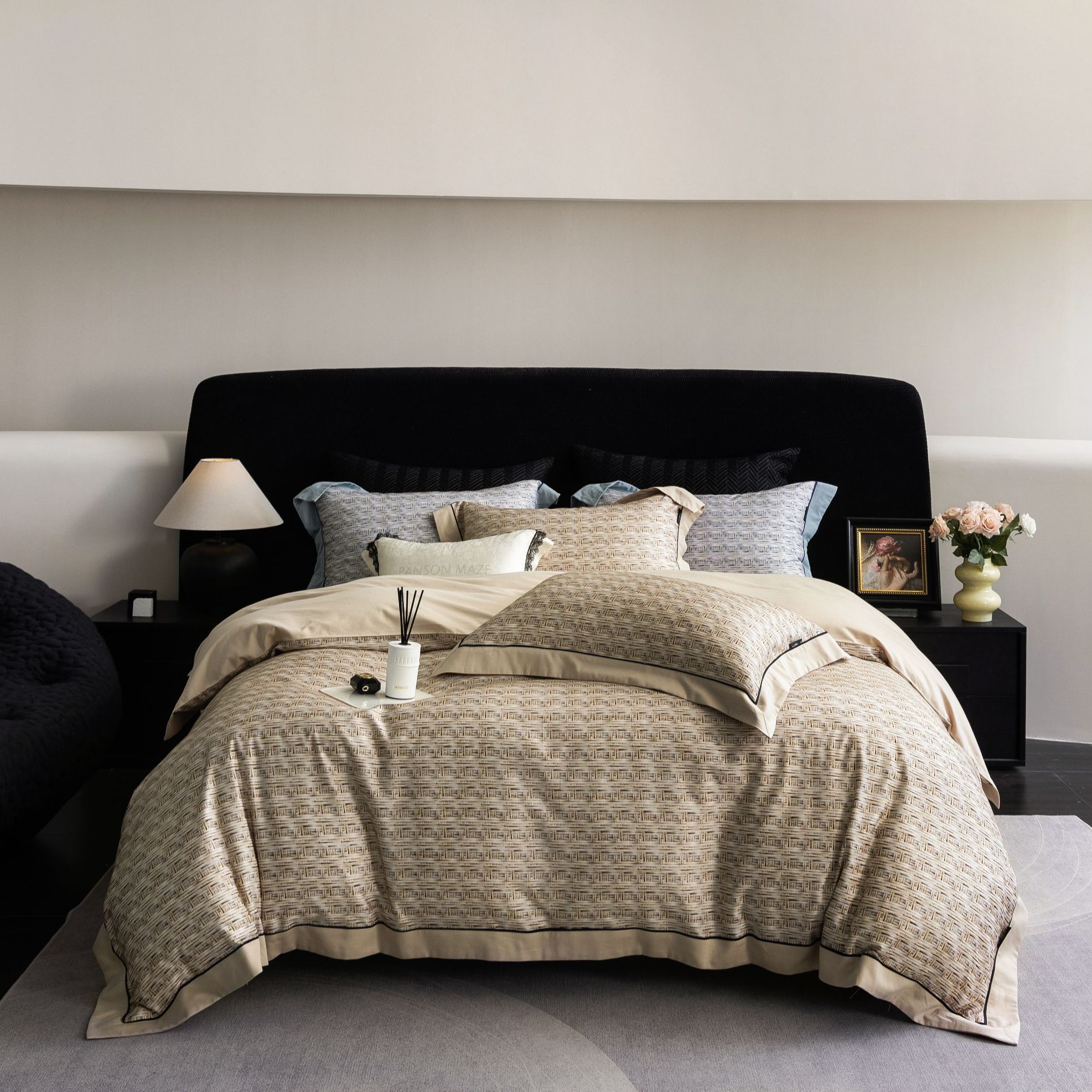 径向100%莱赛尔+纬向100%棉 磨毛四件套礼盒包装