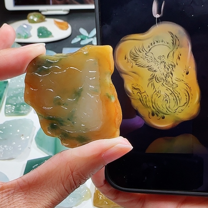 定制翡翠未镶嵌翡翠挂件