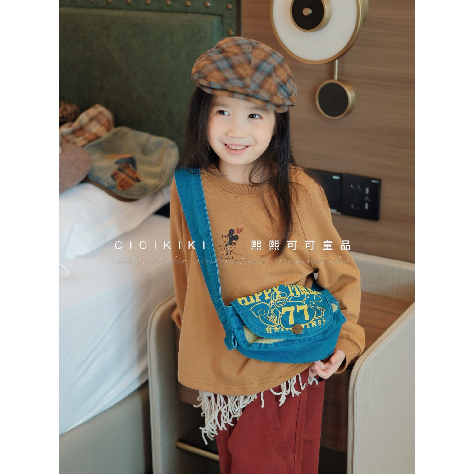 新【熙熙可可】2025新款儿童秋季卡通印花休闲洋气卫衣 WY2530