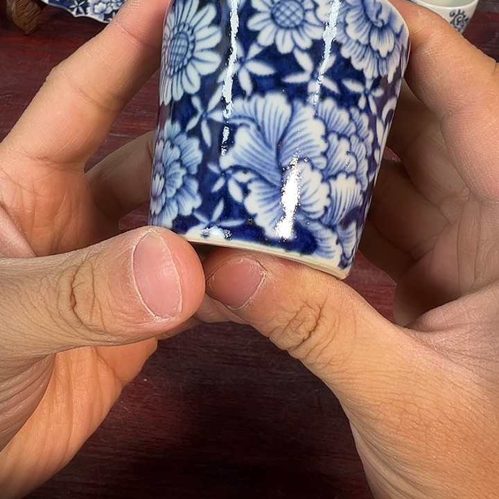 微瑕万花杯子陶瓷