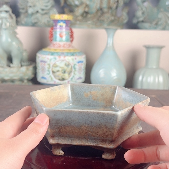 汝窑六方洗合作愉快