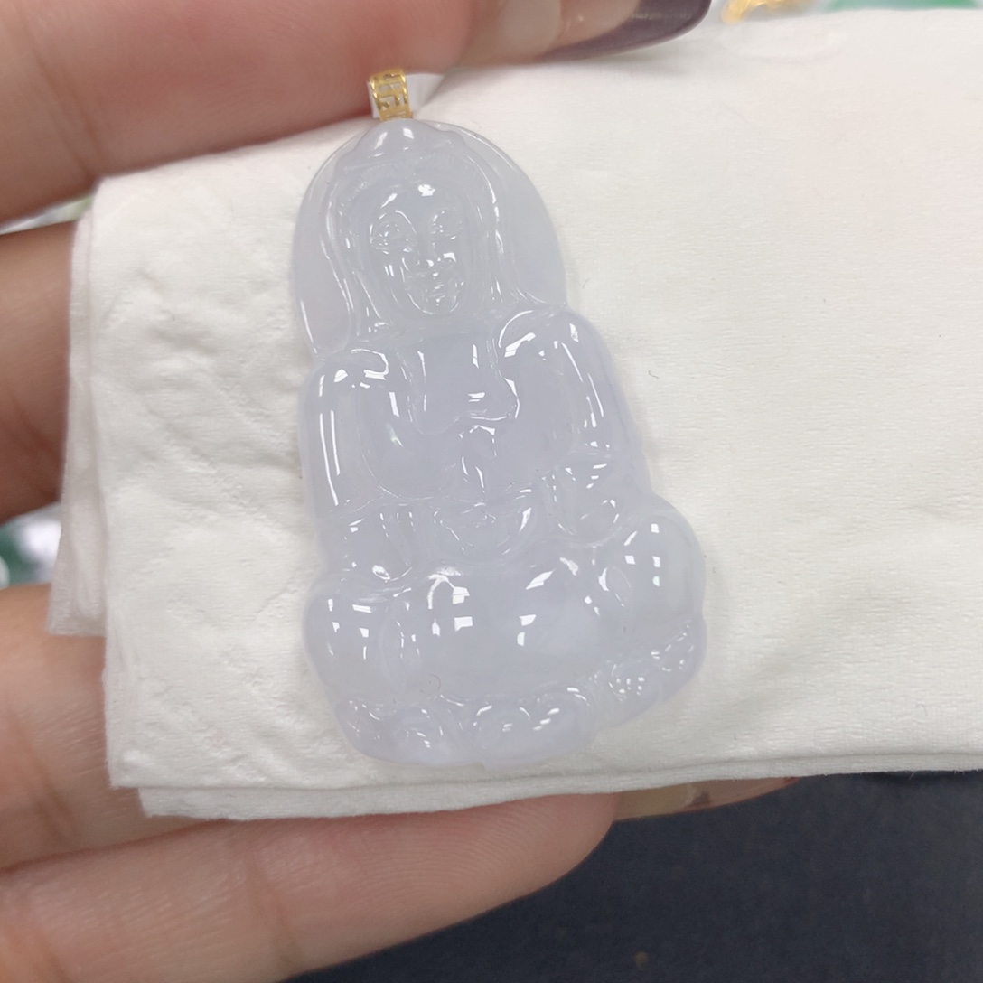 翡翠18K金镶嵌颈饰翡翠