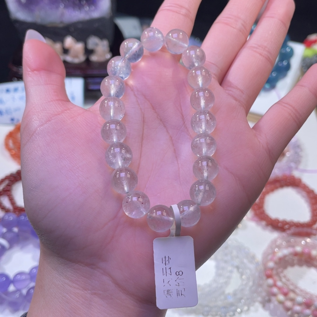 未镶嵌手链水晶满天星光绿云母10mm