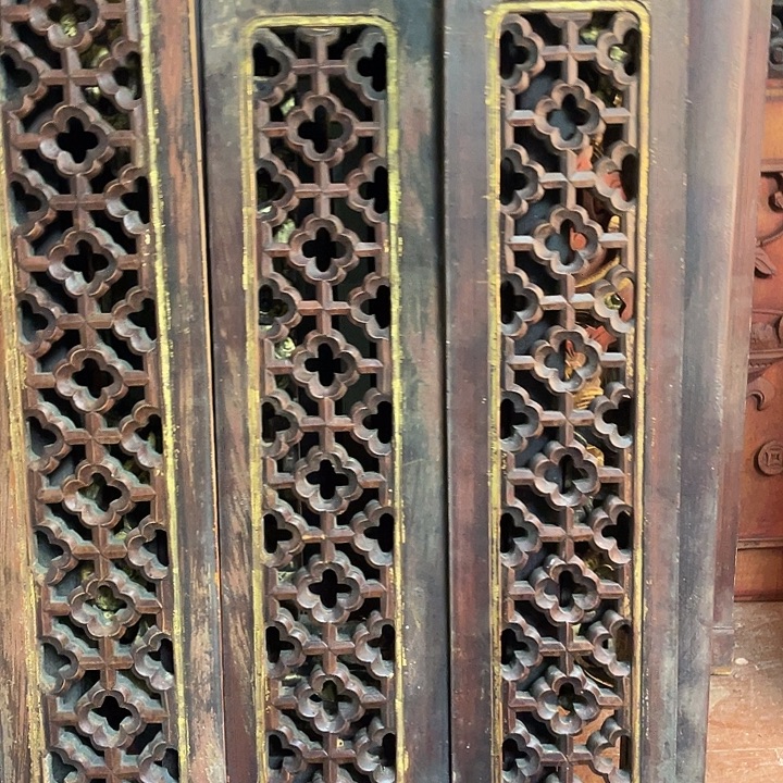 绒质老木雕老花板包邮