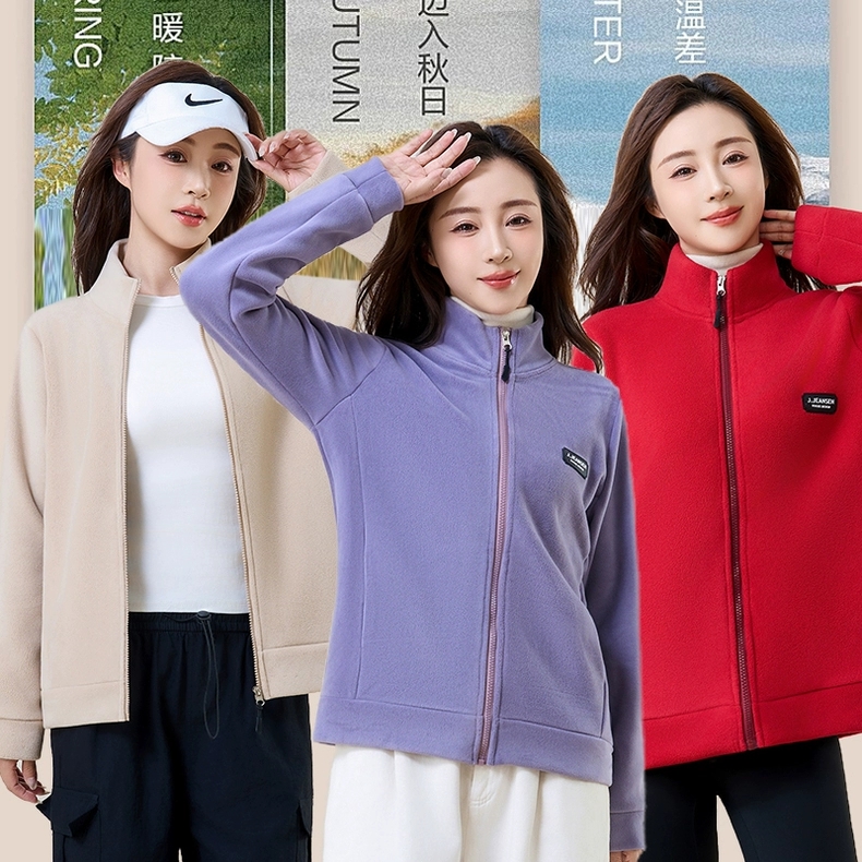 5999 G 情侣款秋冬加绒防风保暖蓄热立领短外套女款 T3166