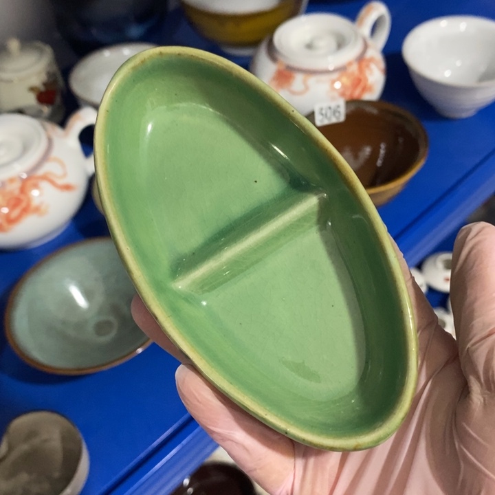 瓷片五厂帝王绿料碟