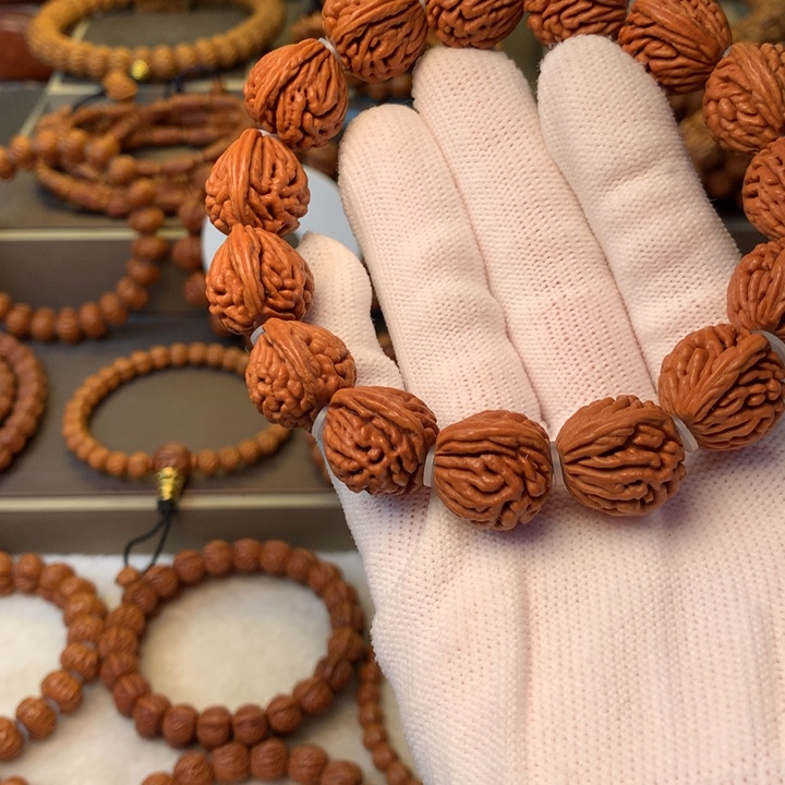 桃核手串秦岭龙纹