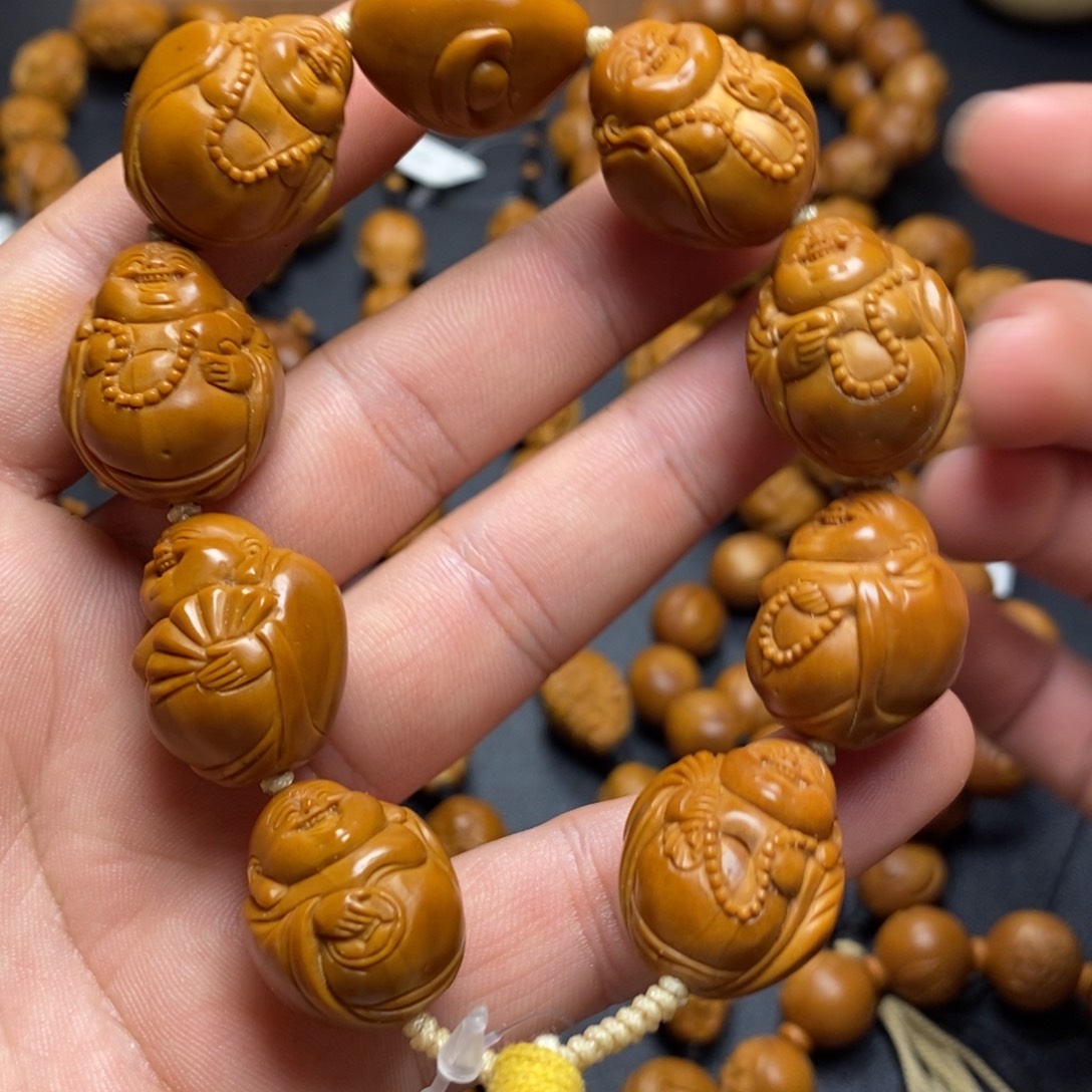 橄榄核手串/手链光背弥勒