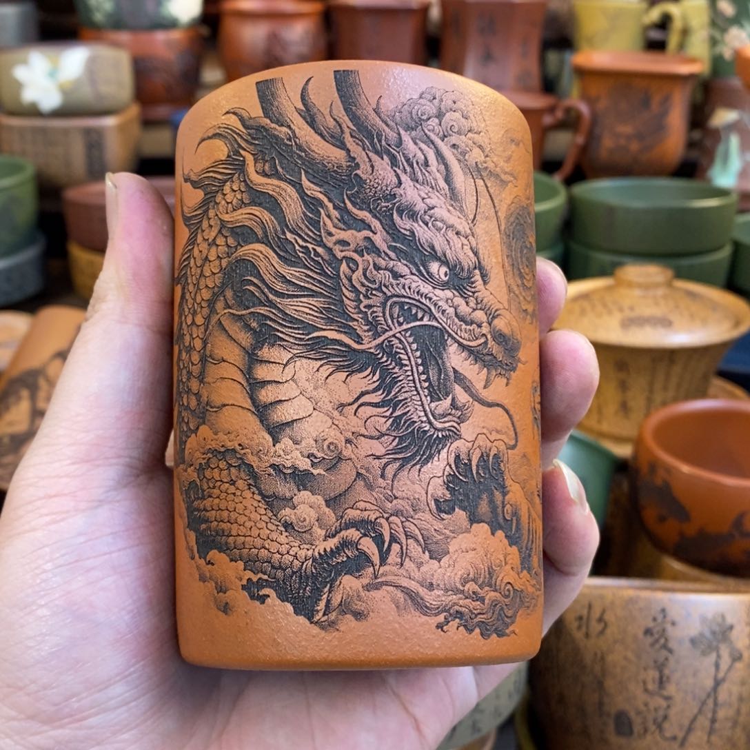 紫砂杯子宜兴全手工紫砂杯