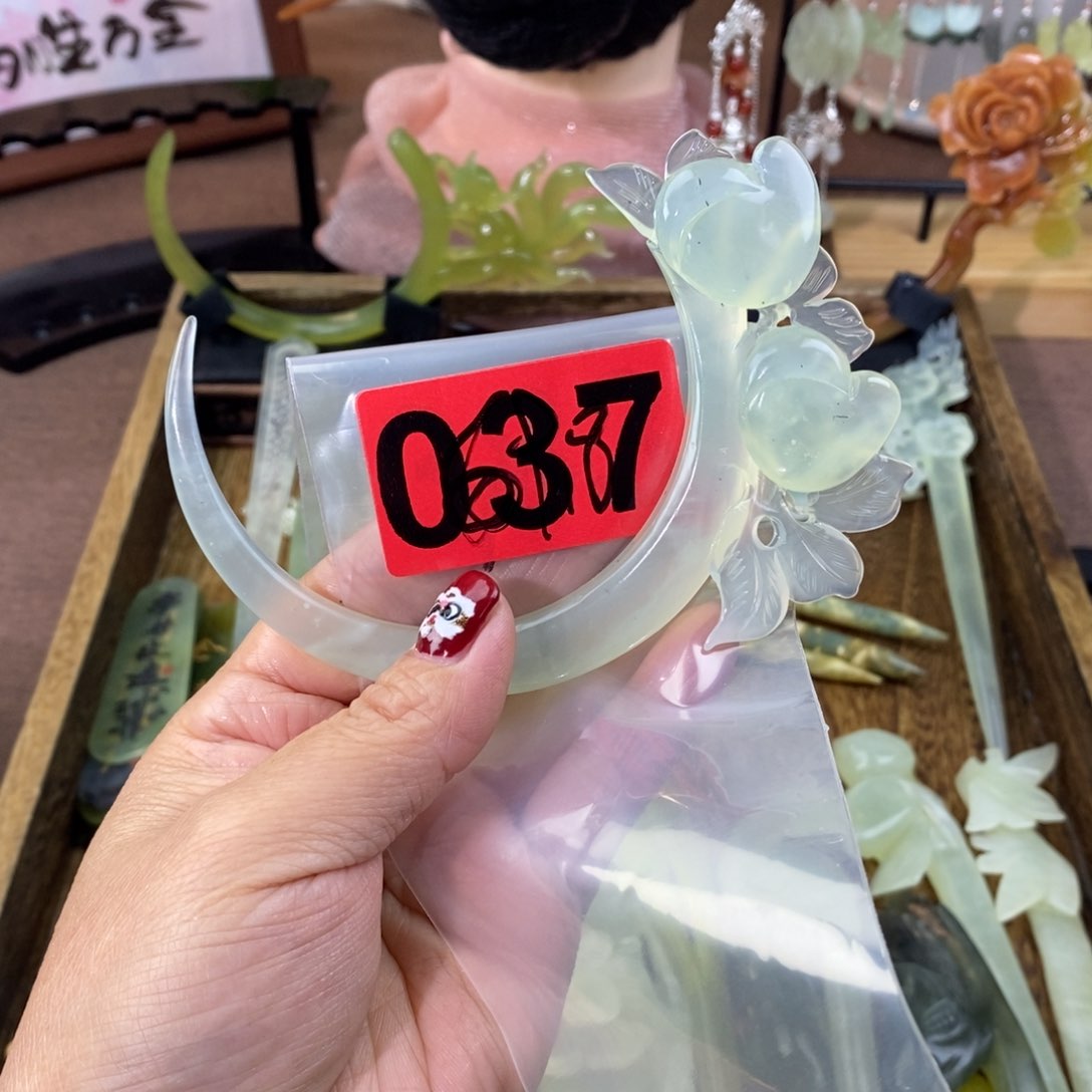 蛇纹石玉玉簪合金慕****选