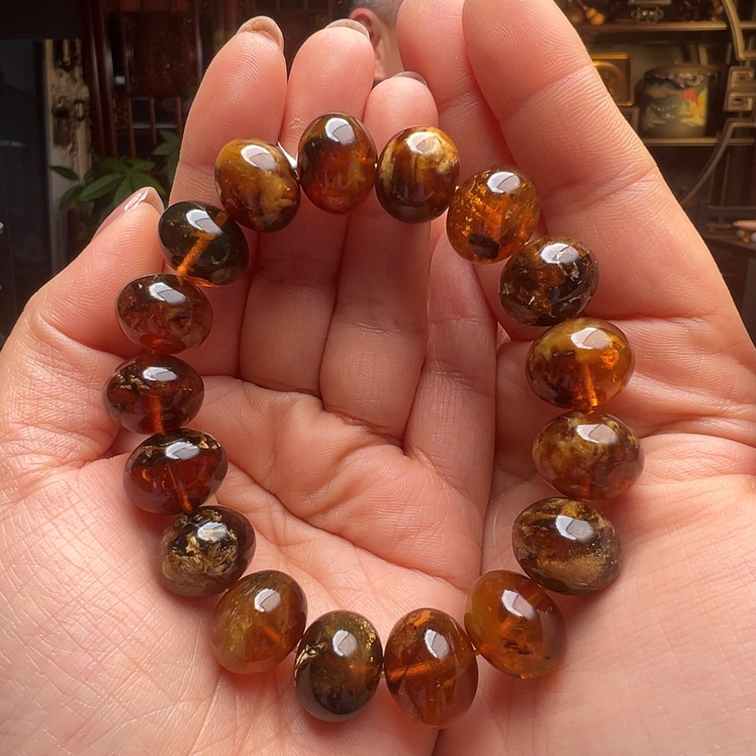 琥珀未镶嵌裸石抚顺琥珀10006-8十五