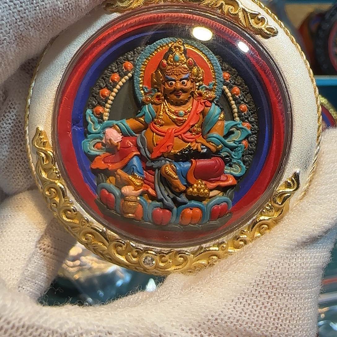 泥塑妙*擦擦黄财神文书