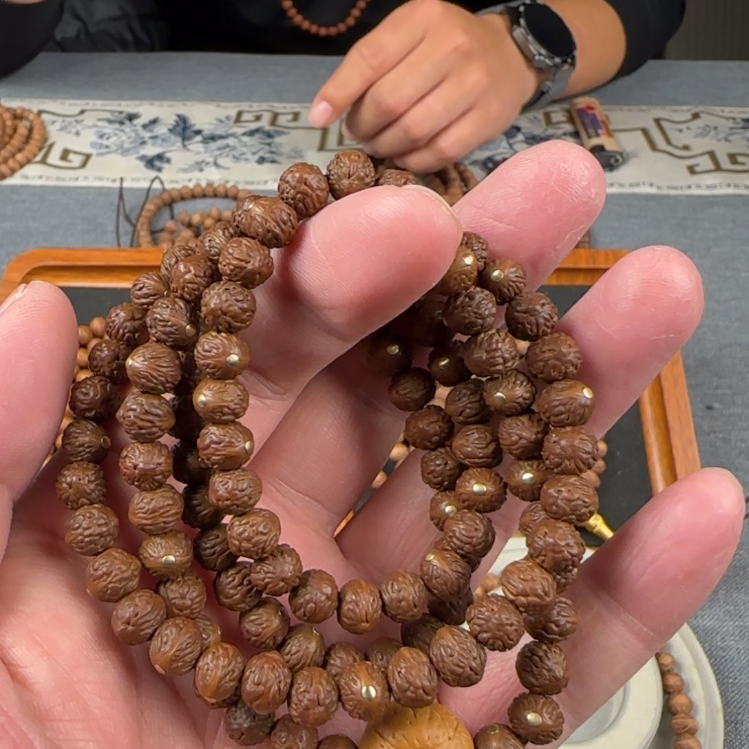 吊坠凤眼菩提酸枣核原生态肌肉感拉满满镶嵌108