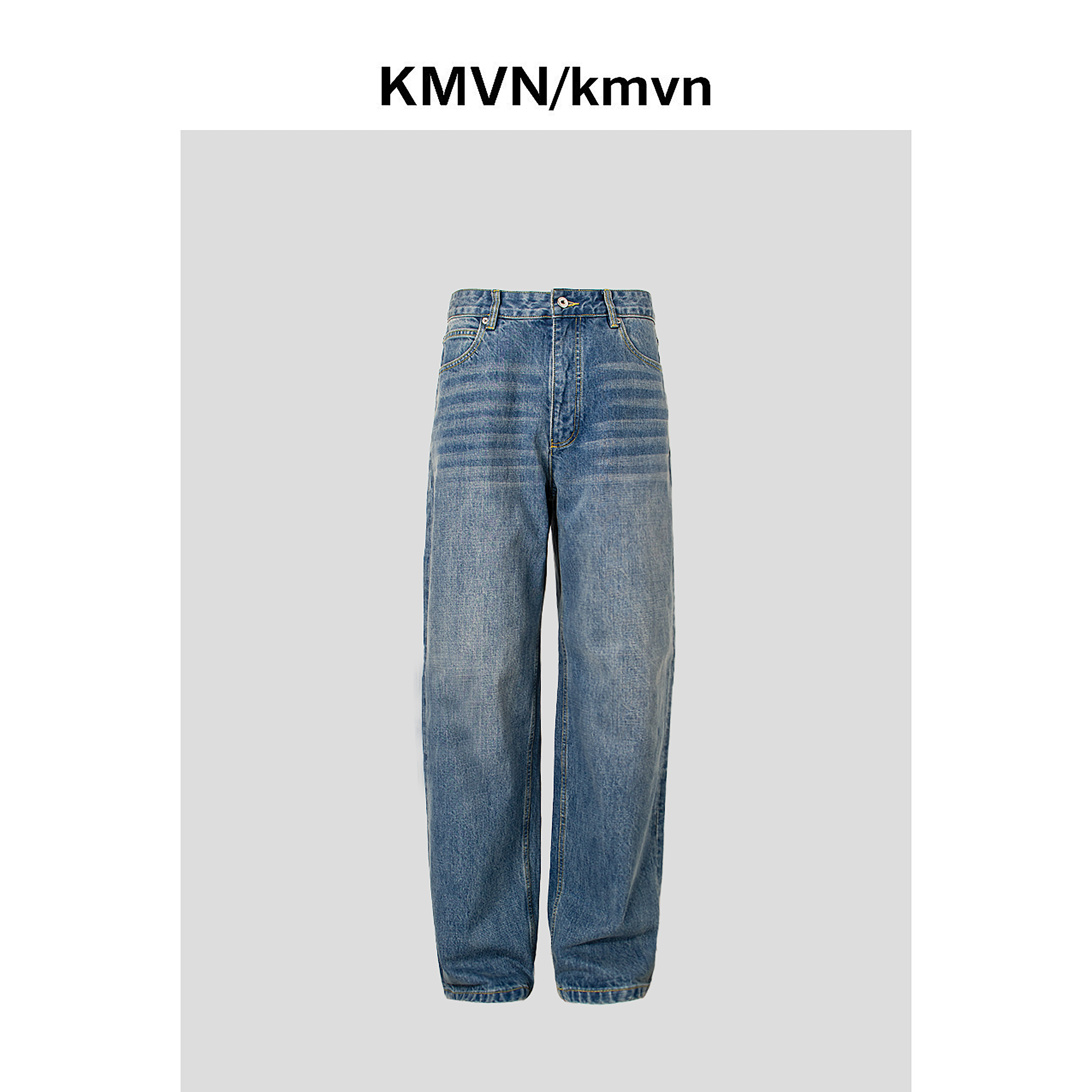 【夜岚】2025秋季新款潮流原创皮标设计休闲纯色牛仔裤