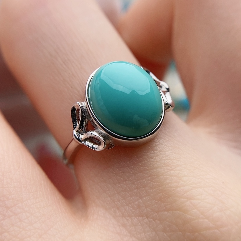 【闪购商品】绿松石原矿绿松石银S925镶嵌