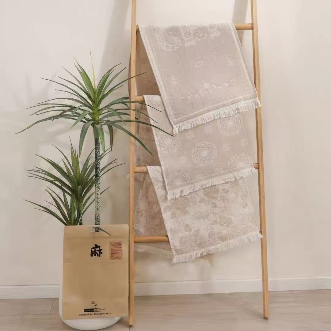 汉麻毛巾吸水柔软家庭装洗澡面巾高端洗脸礼品雨露汉麻三条装