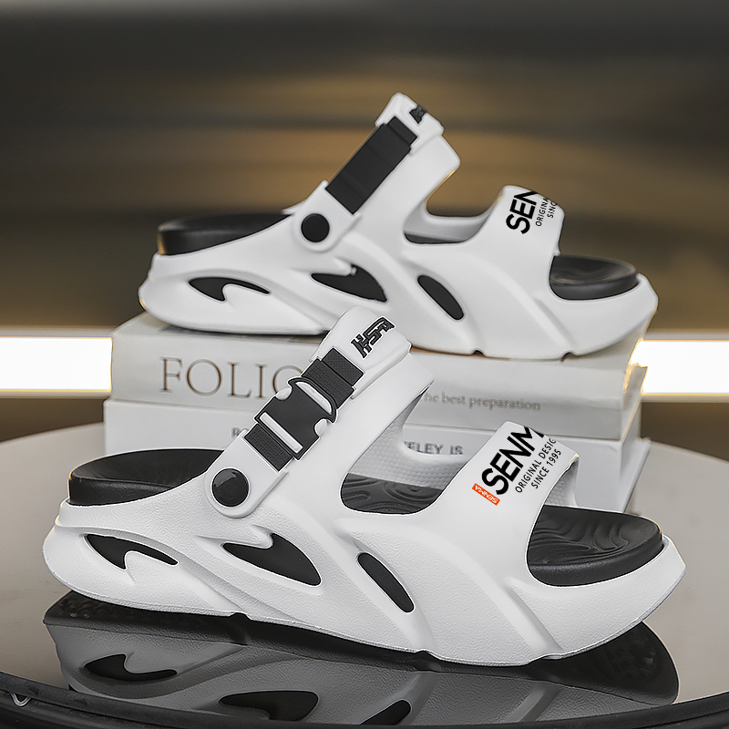 SENMA/森马沙滩凉鞋男女同款一字拖夏季踩屎感两用休闲拖鞋沙滩鞋